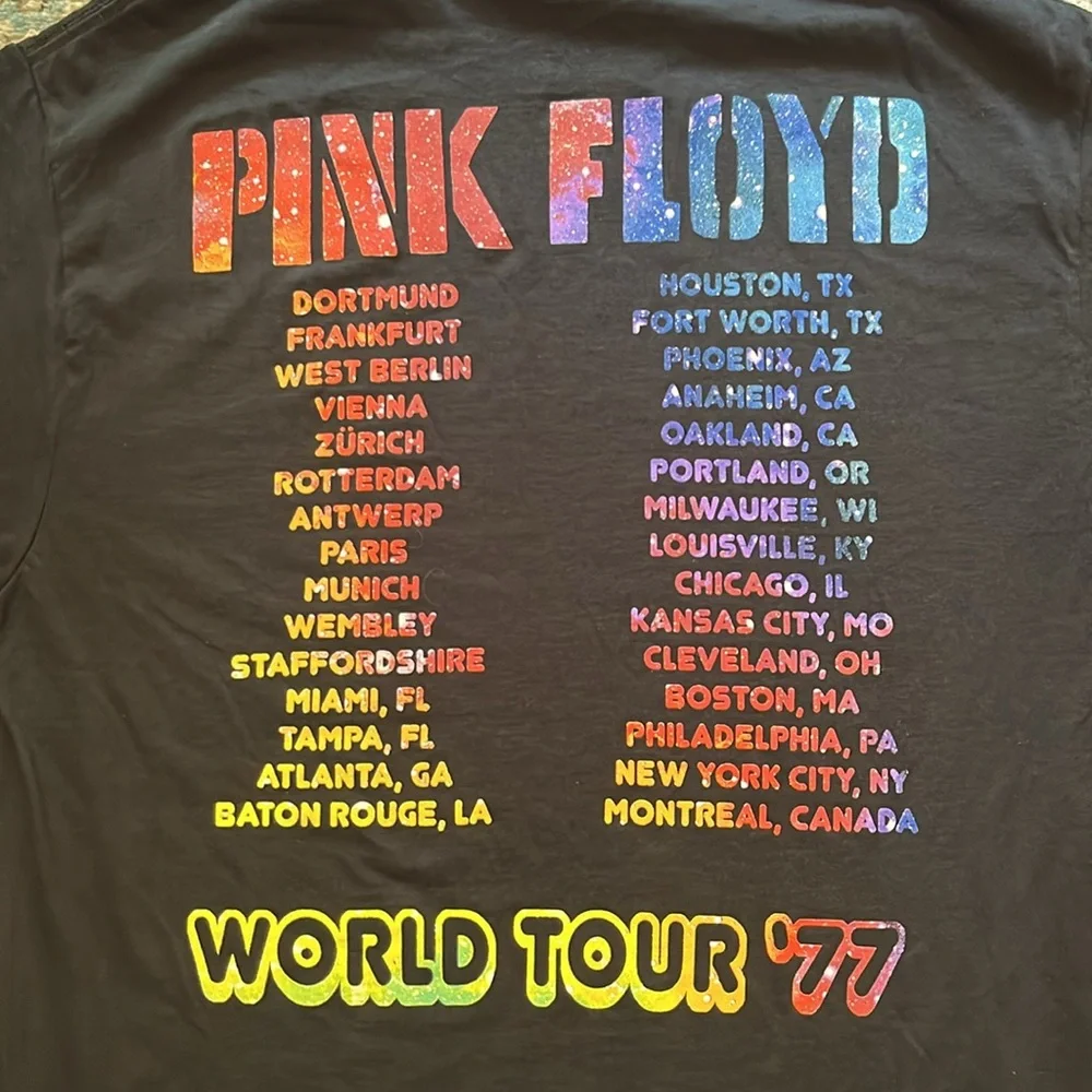NWT Forever 21 Pink Floyd World Tour 1977 Retro Graphic Tee - Picture 12 of 15